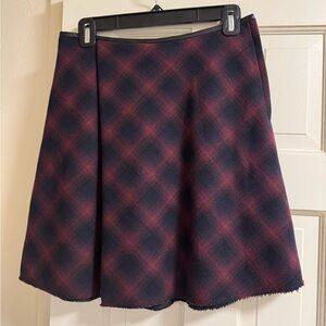 Phillip Lim Plaid Miniskirt with Leather Waist